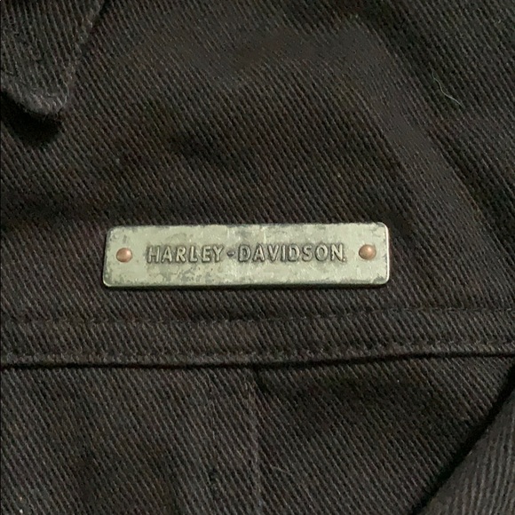Harley Davidson Black Jean Jacket - Picture 3 of 5